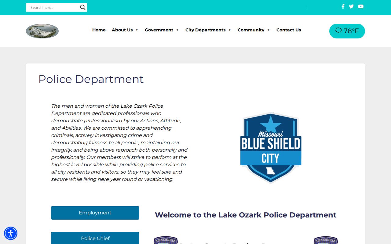 Lake Ozark Police Department records information